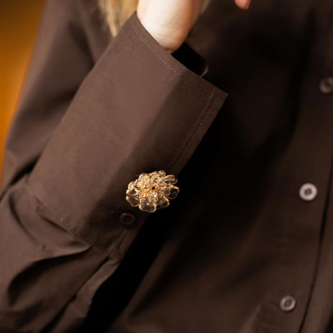 Bouton Camélia™ - Coffret 2pcs